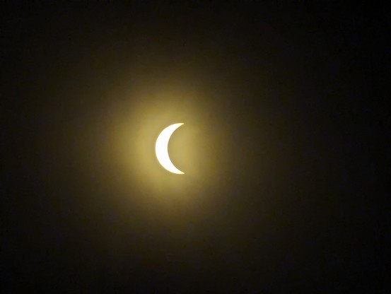 Maximum Eclipse in Southern Georgia. Coverage is ~78%.